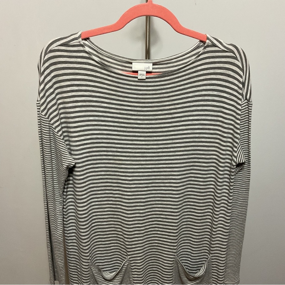 J. Jill Long Sleeve Stripes Midi Dress Size S - Picture 4 of 7